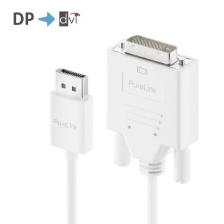 Premium Aktives 2K DisplayPort / DVI Kabel ? 3,00m, wei