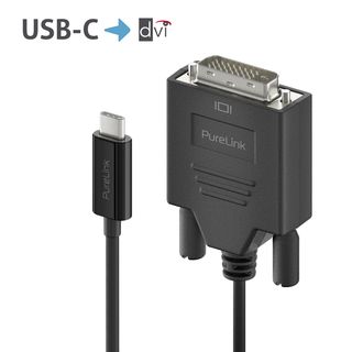 Premium Aktives 2K USB-C / DVI Kabel ? 2,00m, schwarz