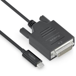 Premium Aktives 2K USB-C / DVI Kabel ? 2,00m, schwarz