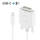 Premium Aktives 2K USB-C / DVI Kabel - 1.50m, weiß