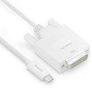 Premium Aktives 2K USB-C / DVI Kabel - 1.50m, weiß