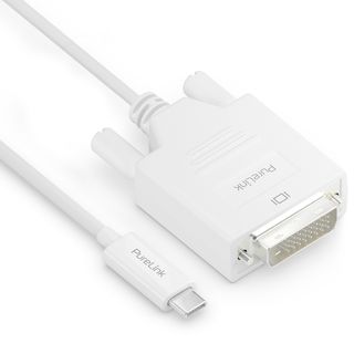 Premium Aktives 2K USB-C / DVI Kabel ? 1,00m, wei
