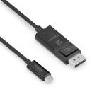 Premium 4K USB-C / DisplayPort Kabel - 1.50m, schwarz