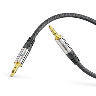 Premium 3,5mm Klinke Stereo Audio Kabel mit geraden Steckern und Nylongeflecht ? 1,50m