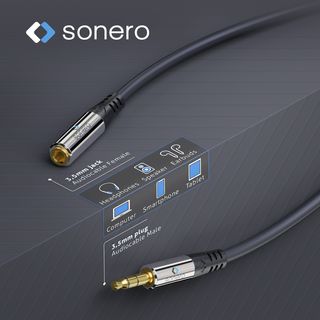 Premium 3,5mm Klinke Stereo Audio Verlngerungskabel ? 2,00m
