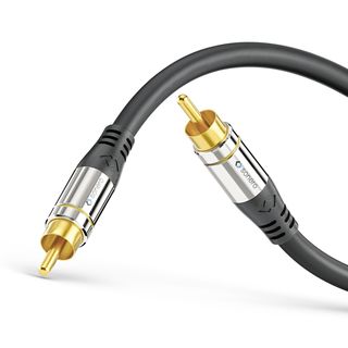 Premium 75? Digital Audio Koax Kabel mit Cinch Steckern ? 10,00m