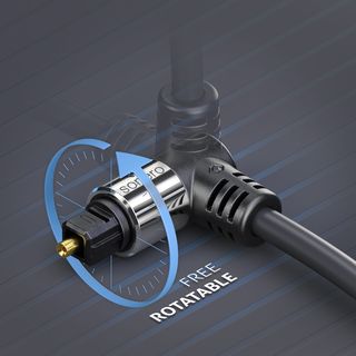 Premium optisches S/PDIF Toslink Kabel mit Winkelsteckern ? 10,00m