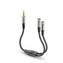 3.5mm auf 2x 3.5mm Audio Headset Adapterkabel Nylon,...