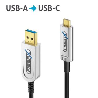 USB 3.2 USB-C/USB-A AOC Glasfaserkabel - 25 m