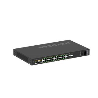 NETGEAR AV Line Managed Switch 24x 1G PoE+ 300W, 2x 1G und 4x SFP M4250-26G4F-PoE+