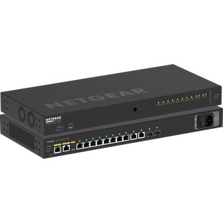 NETGEAR AV Line Managed Switch 8x 1G PoE+ 125W, 2x 1G und 2x SFP - M4250-10G2F-PoE+
