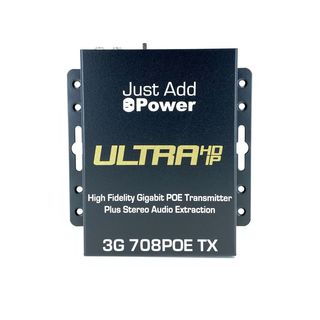 JustAddPower - 3G POE 4K-Sender mit analogem Stereo-Audioausgang