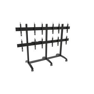 Mobiler Videowand-Wagen, modular 3x2, für 42-47" Bildschirme