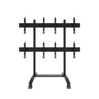 Mobiler Videowand-Wagen, modular 2x2, für 42-47" Bildschirme