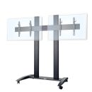 Videokonferenz-Trolley für zwei 42-55"-Bildschirme
