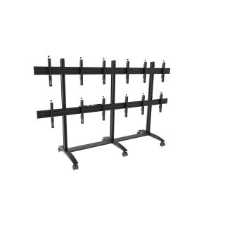 Mobiler Videowand-Wagen, modular 3x2, für 50-57" Bildschirme