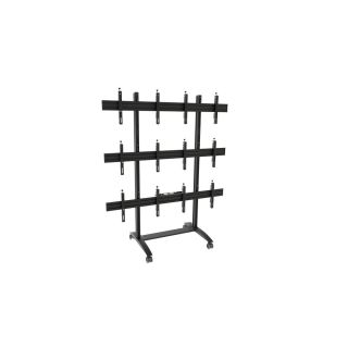 Mobiler Videowand-Wagen, modular 2x3, für 50-57" Bildschirme