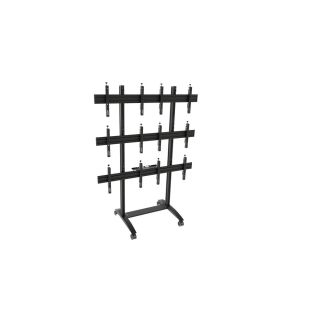 Mobiler Videowand-Wagen, Modular 2x3 für 42"-47" Bildschirme, quer