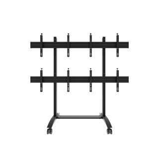 Mobiler Videowand-Wagen, modular 2x2, für 50-57" Bildschirme