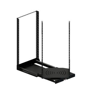 19" ausziehbares und drehbares Rack-System mit 120kg Kapazität - 20RU