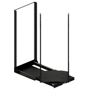 19" ausziehbares und drehbares Rack-System mit 120kg Kapazität - 24RU