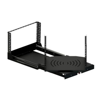 19" ausziehbares und drehbares Rack-System mit 120kg Kapazität - 6RU