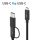 Premium USB 3.2 Gen2x1 USB-C Kabel mit USB-A Stecker - 10Gbps, 100W, 4K60 - 0.50m, schwarz