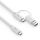 Premium USB 3.2 Gen2x1 USB-C Kabel mit USB-A Anschluss - 10Gbps, 100W, 4K60 - 1.00m, weiß