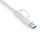 Premium USB 3.2 Gen2x1 USB-C Kabel mit USB-A Anschluss - 10Gbps, 100W, 4K60 - 1.00m, weiß