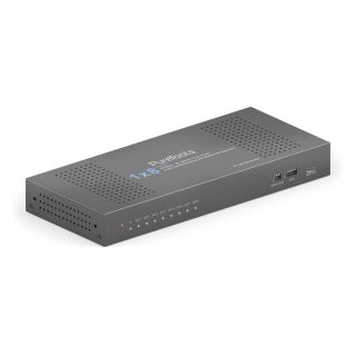 1x8 HDMI 2.1 Splitter - 48Gbps mit Scaler und Audio De-Embedding