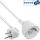 InLine® Strom-Verlängerung Schutzkontakt Stecker gewinkelt / Buchse, weiß, 1m