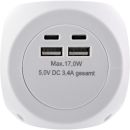 InLine® Charging Cube, 3x Schutzkontakt, 2x USB-C, 2x...
