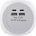 InLine® Charging Cube, 3x Schutzkontakt, 2x USB-C, 2x USB-A, weiß, 2m