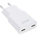 InLine® USB Netzteil Ladegerät Dual USB-C, PD,...
