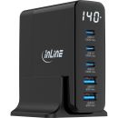 InLine® USB PD Netzteil, GaN Ladegerät, 5-Port,...