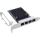 InLine® Quad Gigabit Netzwerkkarte, 4x RJ45 2,5Gb/s, PCIe x4, inkl. low profile