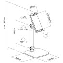 InLine® Tablet Tischhalterung mit Standfuß, bis...