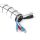 InLine® Kabelkanal flexibel, vertikal für Tische, 2 Kammern, 0,80m, weiß