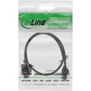 InLine® Patchkabel slim, U/FTP, Cat.8.1, TPE halogenfrei, schwarz, 0,25m