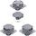 InLine® Cat.6A Anschlussdose, 2x RJ45 Buchse, RAL9010, weiß