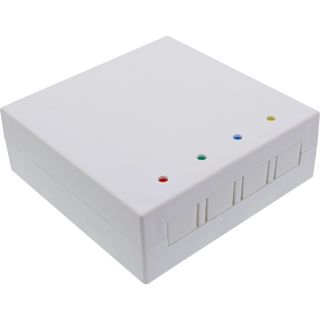 InLine® FTTH Leerbox für bis zu 4x LC Duplex / 4x SC Simplex, Aufputz 80mm weiß