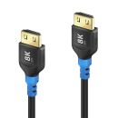 8K Ultra High Speed HDMI Kabel, schwarz, 2.00m, Single Cable