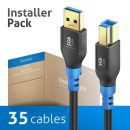 USB 3.2 Gen1 USB-A / USB-B Kabel, schwarz, 1.50m,...