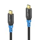 USB4 Gen2 USB-C auf USB-C Kabel, schwarz , 0.30m, Single Cable