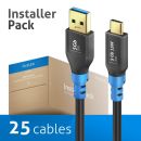 USB 3.2 Gen1 USB-C / USB-A Kabel, schwarz, 3.00m,...