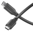 USB-C auf USB-C-Ladekabel - USB 2.0, 60W PD - schwarz - 0,50m