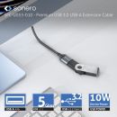USB 3.0-Kabel - A/A-Verlängerung - Aluminium - spacegrau/schwarz - 2.00m