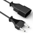 Netzkabelverlängerung - Euro-Stecker gerade auf...