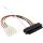 InLine® Mini SAS HD Kabel, SFF-8643 gewinkelt zu 4x SFF-8482 + Strom, 1m