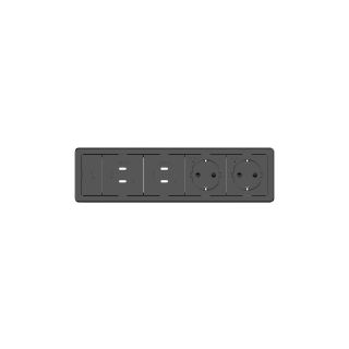 Table In-Surface, Baseline, Aluminum Frame Rectangle, 4 modules. Includes  - White locking device